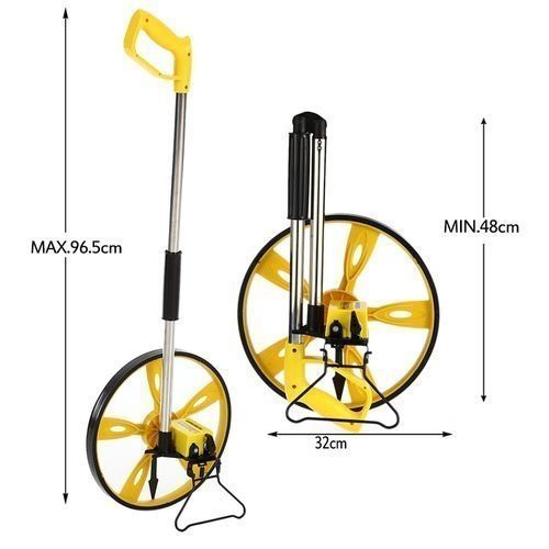 Folding Distance Measuring Wheel Surveying Counter Surveyor Zero Clearing