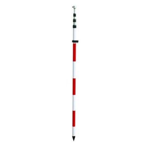 Red & White 5m Prism/GNSS Pole