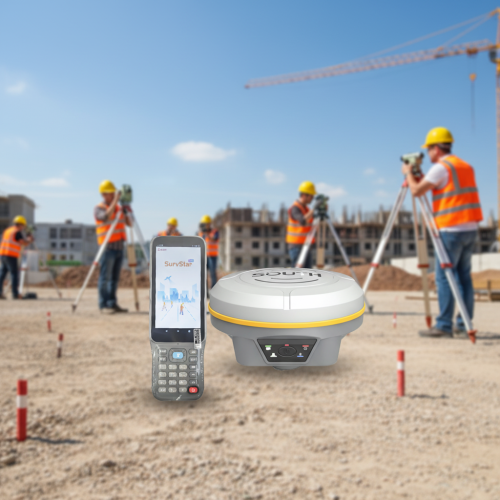 South Galaxy G2 IMU 60° GNSS Survey Equipment RTK South G3 1598 Channels Base Rover for Land Survey with Survstar Software